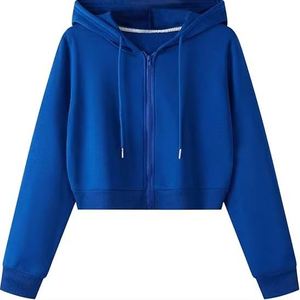 เสื้อฮู้ดผู้หญิงสไตล์ครอปแบบลำลองสไตล์สตรีทแวร์ - Product Image 1