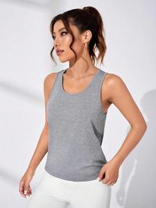 Nuevos diseños Gimnasio Fitness Deportes Correr Chaleco Mujeres Entrenamiento Tank Tops Alta calidad 100% Algodón Tank Top - Product Image 6