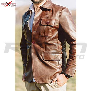 Giacche in pura <span class=keywords><strong>pelle</strong></span> originali da donna di Design moderno di alta qualità giacche <span class=keywords><strong>Blazer</strong></span> da <span class=keywords><strong>uomo</strong></span> in vera <span class=keywords><strong>pelle</strong></span> di pecora con 5 bottoni - Product Image 3