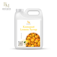 Sirop de Kumquat et Citron Bosmos 2,5 kg Certifié Halal Ingrédients Concentrés pour Bubble Tea Liquide Aromatisé aux Fruits 6 Bouteilles par Carton
