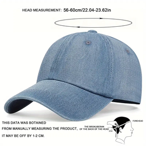 Gorra de béisbol deportiva vaquera lavada ajustable desgastada con bordado impreso con logotipo personalizado Bohang con acabado desgastado distintivo - Product Image 4