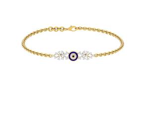 Pulsera de Cadena con Diamantes en Oro Amarillo/Blanco/Rosa de 14K OEM para Mujer - Product Image 1