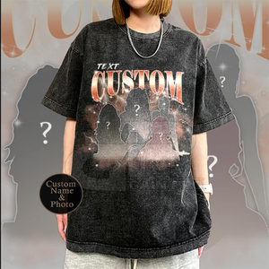 T-shirt imprimé surdimensionné Hommes Femmes Streetwear T-shirt en coton T-shirt graphique personnalisé Haut décontracté unisexe - Product Image 2