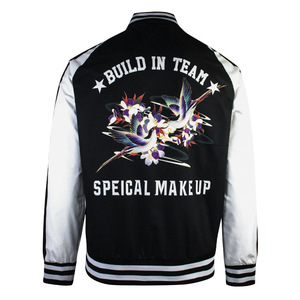 Chaqueta universitaria fina con diseño de logotipo personalizado OEM, chaqueta de poliéster Reversible impermeable a prueba de viento con sublimación personalizada Superior - Product Image 3