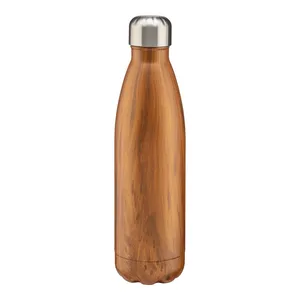 Bicchieri Termici Personalizzati in Acciaio Inossidabile 21413 con Effetto Legno, Gadget Personalizzati - Product Image 1
