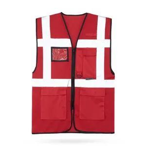 Gilet Esecutivo Larisa con Design a Rete, Adesivi Riflettenti Promozionali e Luci - Product Image 5