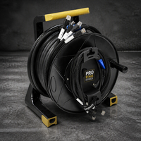 Câble Réseau Portable Cat5e FTP 4 Voies avec Bobine, Blindé en Cuivre, 4 Canaux RJ45 pour Audio/Vidéo, Performance 100m