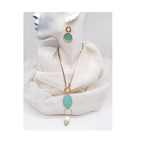 Collar de latón de alta calidad, colgante de patrón para mujer, joyería clásica, suéter, cadena, collar, forma redonda - Product Image 4