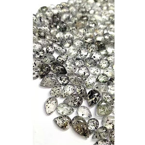 251 piezas de cuarzo de punto negro natural 16x12mm cabujones ovalados 1060 Cts lote IROC ventas piedras preciosas sueltas US $85 todos" - Product Image 3