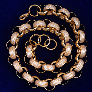 Premium Look 14KT oro blanco sólido Lab Grown Diamond Miami Cuban Link Chain Pass Diamond Tester collares para hombres - Product Image 6