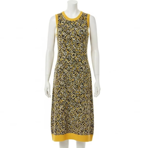 Robe de soirée sans manches en tricot imprimé, tissu tricoté, design imprimé élégant, tenue élégante pour les occasions formelles, robe de soirée, fournisseur en gros - Product Image 3