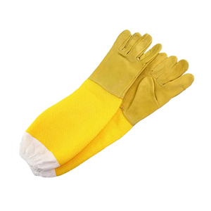 Gants d'apiculture en peau de chèvre et en caoutchouc de haute qualité de taille XL avec poignées confortables Gants de sécurité pour apiculteurs - Product Image 1
