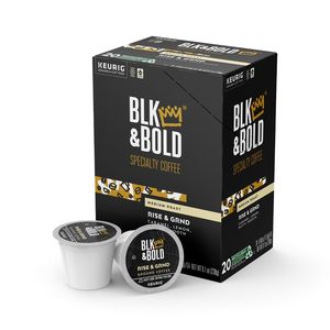 BLK & <b>Bold</b> Rise & GRND, Keurig Single Serve K-Cup Coffee <b>Pods</b>, Premium Medium Roast, 100% Arabica Beans, 20 Count - Product Image 1