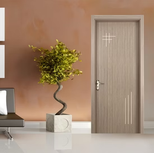 Portes en composite bois-polymère avec placage bois grainé, design moderne, surface finie, pour salle de bain, maison, hôtel - Product Image 1