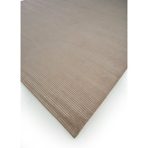 Basis Beige & <b>Brown</b> Striped Hand Loom <b>Wool</b> & Viscose Rug for Home Hwv-2000 - Product Image 2