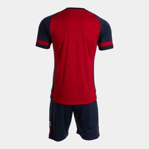 Maillot de football rouge bleu 100% polyester uniforme d'équipe de haute qualité ensembles de coupe automatisés service de gros OEM personnalisé inclus - Product Image 2