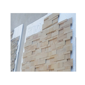 Magnifique panneau décoratif en bois de teck Carreaux de décoration murale extérieure intérieure Panneau mural fabriqué naturel - Product Image 6
