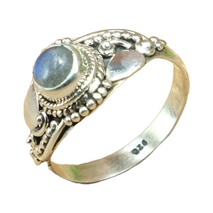 Bague en argent sterling 925 avec pierre précieuse labradorite naturelle, faite à la main, pour femmes et hommes, cadeau de Noël - Product Image 1