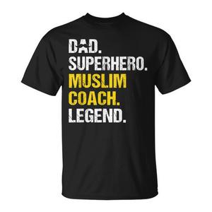 Superhero Dad Muslim for Coach Humor T-Shirt with <b>Islam</b> Theme for Promotional Wear - Product Image 1