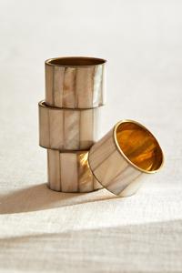 Mother of Pearl Napkin Rings <b>Cloth</b> Holder High Quality Customized Size Indian Handicraft Brass Ring Napkin Holder Top Selling - Product Image 6