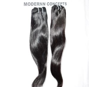 100% paquetes de Virgen cruda indio recto rizado para mujeres negras extensiones de cabello humano de templo alineado con cutícula - Product Image 4