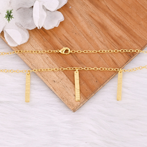 Collar Clásico de Latón Chapado en Oro Amarillo Hecho a Mano con Cadena de Eslabones para Mujer, Estilo Boho, Regalo para Ella - Product Image 5
