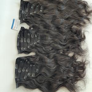 MEJOR VENTA Super Double Drawn Clip-In Hair Extensiones de cabello humano Remy vietnamita Mejor calidad al por mayor Libre de químicos - Product Image 5