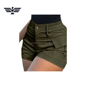 Shorts Cargo para Mujer, Ligeros, de Poliéster/Nailon, Transpirables, Cintura Alta Elástica, Estilo Deportivo, Color Personalizado - Product Image 5