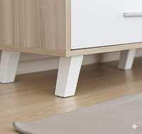 Table basse de salon moderne et contemporaine Essence BL21, fabriquée en Malaisie, en panneaux de particules MDF durables pour villa