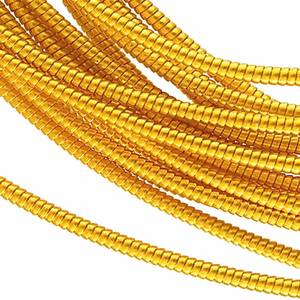 Alambre de Bullion Francés Rígido con Perlas, Color Personalizado, Grosor de 1-1.25 mm, para Coser, con Pasador de Seguridad, Plateado, Resistente a Altas Temperaturas, 3D - Product Image 1