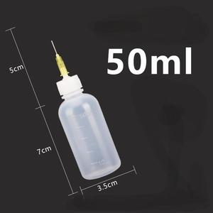 Bouteille de colle à presser en plastique PE de 50ml 100ml 200ml au <span class=keywords><strong>prix</strong></span> d'usine en gros avec aiguille de 1/2 pouce - Product Image 3