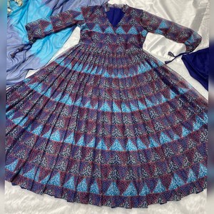 Conjunto de pantalón Kurta largo con estampado étnico tradicional indio, conjuntos de pantalón Anarkali Kurta con estampado digital de gasa para mujer, diseñador 3 piezas - Product Image 3