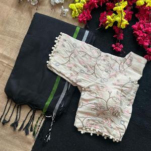 BLOUSEWALA HK7 Khadi Cotton Saree Ropa Formal al por Mayor de Surat Kolkata - Product Image 1