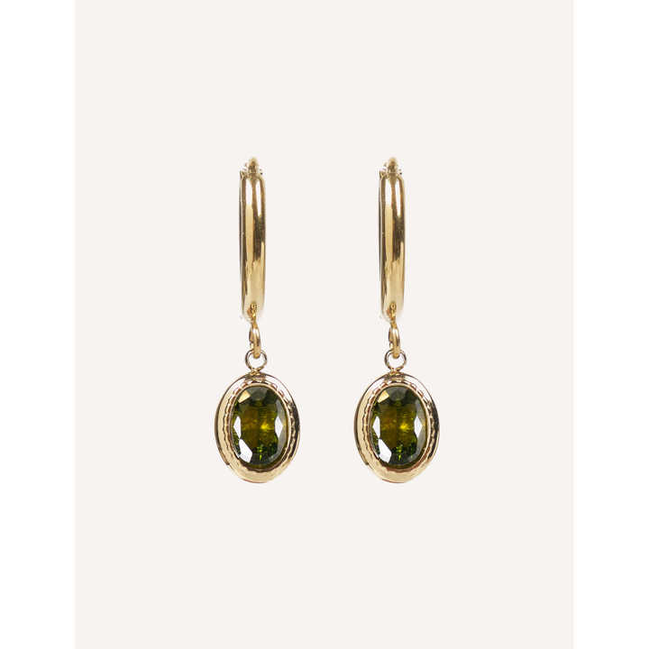 YXQ E384 Crystal and Stainless Steel Earrings Aquamarine (G.) Colour