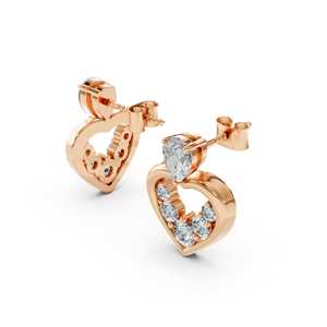 Pendientes de Aro de Oro Blanco y Amarillo Macizo de 14K y 18K de Lujo, Diseño Huggie, Joyería Fina, Moissanita Certificada por GIA, Regalo para Mujeres y Niñas - Product Image 5