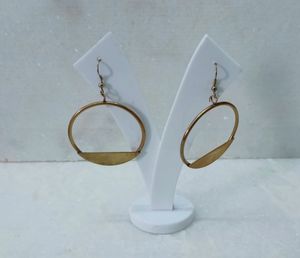 Pendientes Geométricos Clásicos y Elegantes de Latón Dorado Antiguo, Accesorio de Joyería de Oro Negro Mate para Mujer - Product Image 2