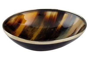 Bol en corne de buffle ARTISAN pour ustensiles de cuisine Bol en corne profonde fait à la main avec couleur naturelle en vente véritable bol unique et en corne - Product Image 6