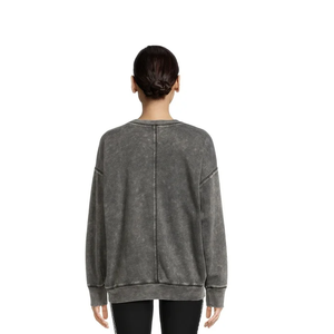 2025 sudaderas de calidad superior de talla grande para mujer con cuello redondo de Color sólido sudaderas informales de diseño personalizado para mujer de BD - Product Image 6