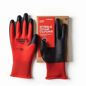 ถุงมือไนไตรล์โฟม ไซส์ 8 สีแดง/ดำ มาตรฐาน EN 388 PPE ประเภท II ยี่ห้อ NITRAS บรรจุ 12 คู่ ถุงมือสำหรับใช้ในครัวเรือน - Product Image 3