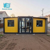 Maison mobile portable économique de 40 pieds ou 20 pieds, 3 chambres, extensible, préfabriquée, type conteneur, villa de luxe préfabriquée