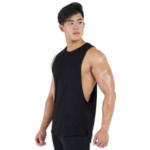 Débardeurs pour hommes en coton 100% en gros, logo personnalisé de haute qualité, couleur unie confortable, vêtements de sport décontractés respirants - Product Image 4