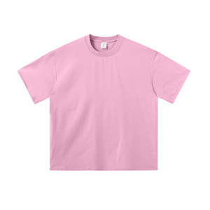 T-shirt homme avec logo personnalisé coton épais côtelé 260 g/m² T-shirt ras du cou à épaules tombantes et surdimensionné pour hommes - Product Image 4