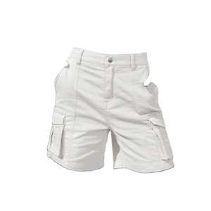 Premium Modern Design Women's Waterproof Cargo Shorts with Puff Printing and Button Detail Casual Style Custom Logo on Waist - Product Image 2