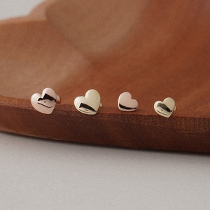 Orecchini Piercing da donna in oro 14k Fine alla moda con cuore rotondo 2 taglie Piercing gioielli di base ogni giorno all'ingrosso da K-Jewelry - Product Image 3