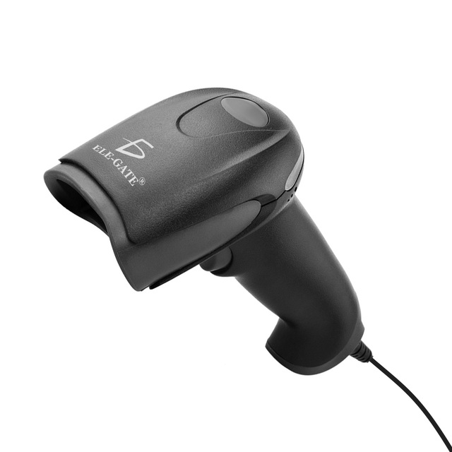 ELE-GATE Model CON.52 Black USB POS CCD Barcode Scanner with CIS 1D Light Source for Warehouse Applications in Stock