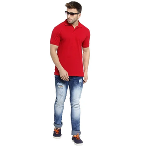 Camisetas de material de algodón de polo de alta calidad, camisetas deportivas en blanco, Camiseta de algodón 100, camisetas con cuello de pico de impresión personalizada - Product Image 6