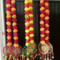 Cordes de souci suspendues de porte de fleur artificielle multicolore indienne avec attrape-rêves décors de mariage décor de balcon suspendu