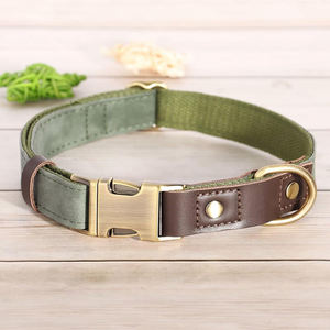 Teal Nylon & Leather <b>Dog</b> <b>Collars</b> Sturdy Lightweight Adjustable Fit <b>Soft</b> Lining Stylish Look Suitable for All <b>Dog</b> Sizes - Product Image 6