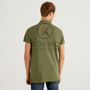 Nouveaux hommes 100% coton décontracté pour chemise Anti-rides solide motif à manches courtes broderie plaine teint Jersey de haute qualité - Product Image 4
