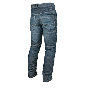 Pantalones vaqueros de motociclista de protección de motocicleta para hombre azul con armadura de rodilla extraíble personalizada para transpirable y secado rápido para mayor seguridad - Product Image 2